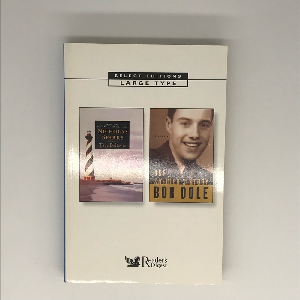 Reader’s Digest Large Print Book True Believer & One Soldier’s Story